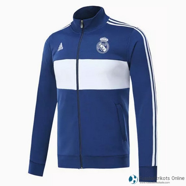 Real Madrid Sweatjacken 2017-18 Blau Weiß Fussballtrikots Günstig